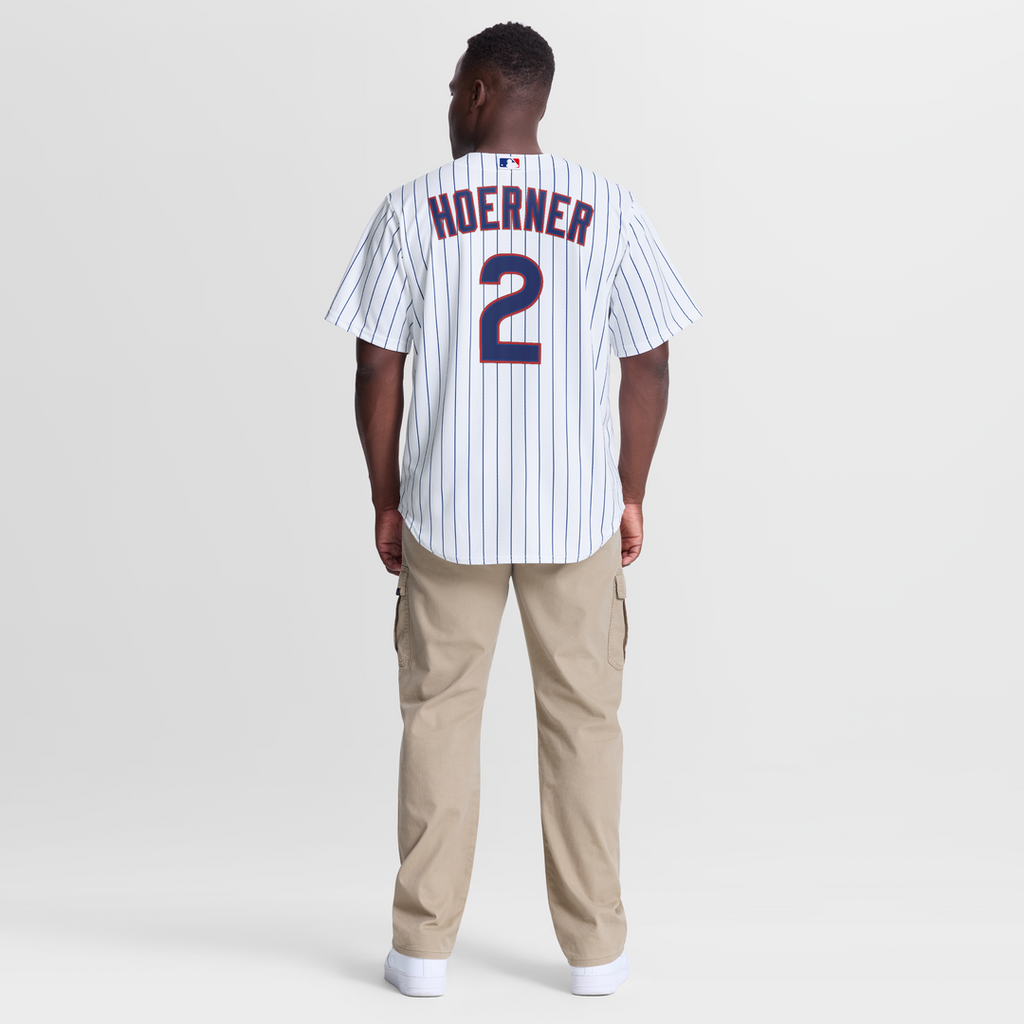 Men's Chicago Cubs Nico Hoerner White Home Replica Jersey