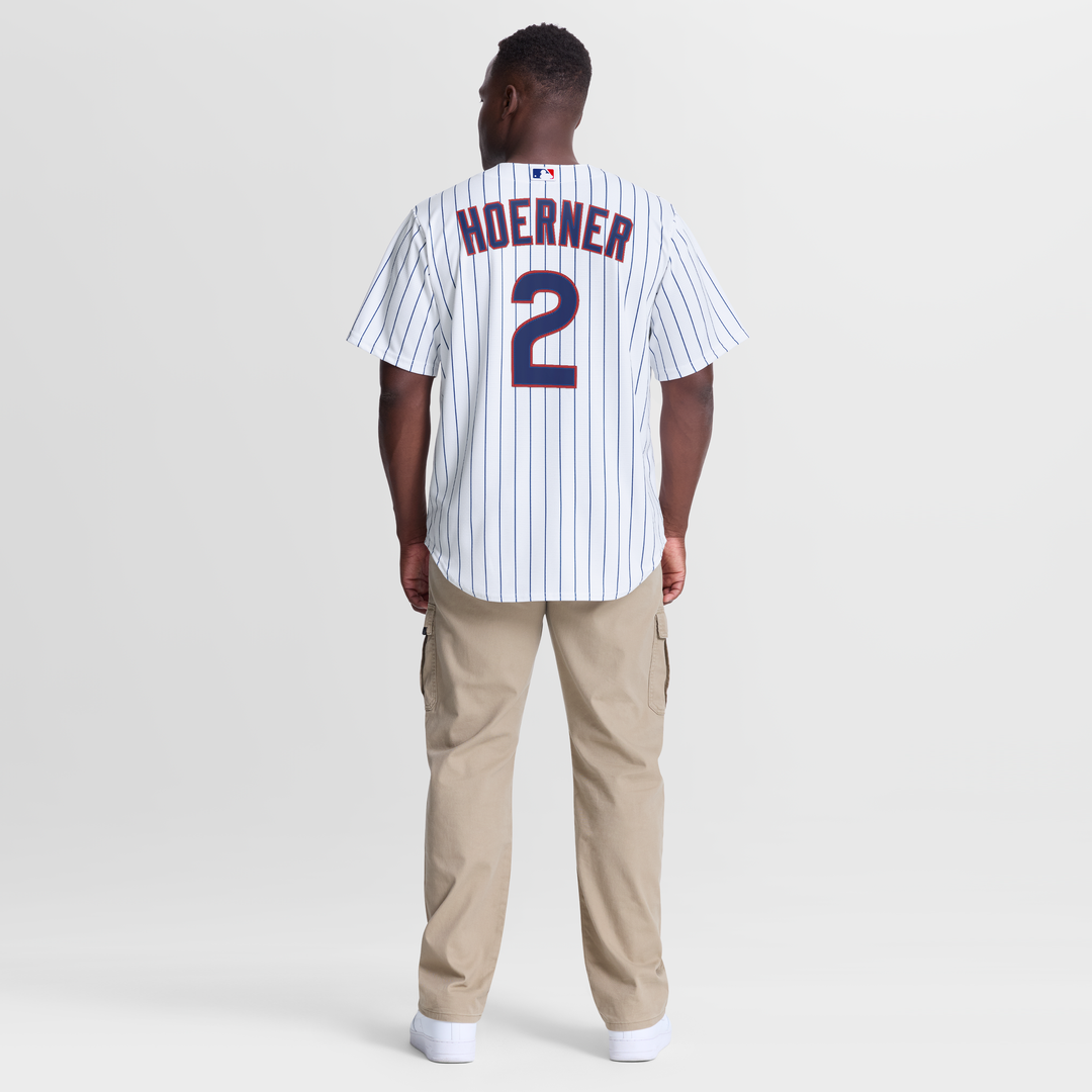 Men's Chicago Cubs Nico Hoerner White Home Replica Jersey