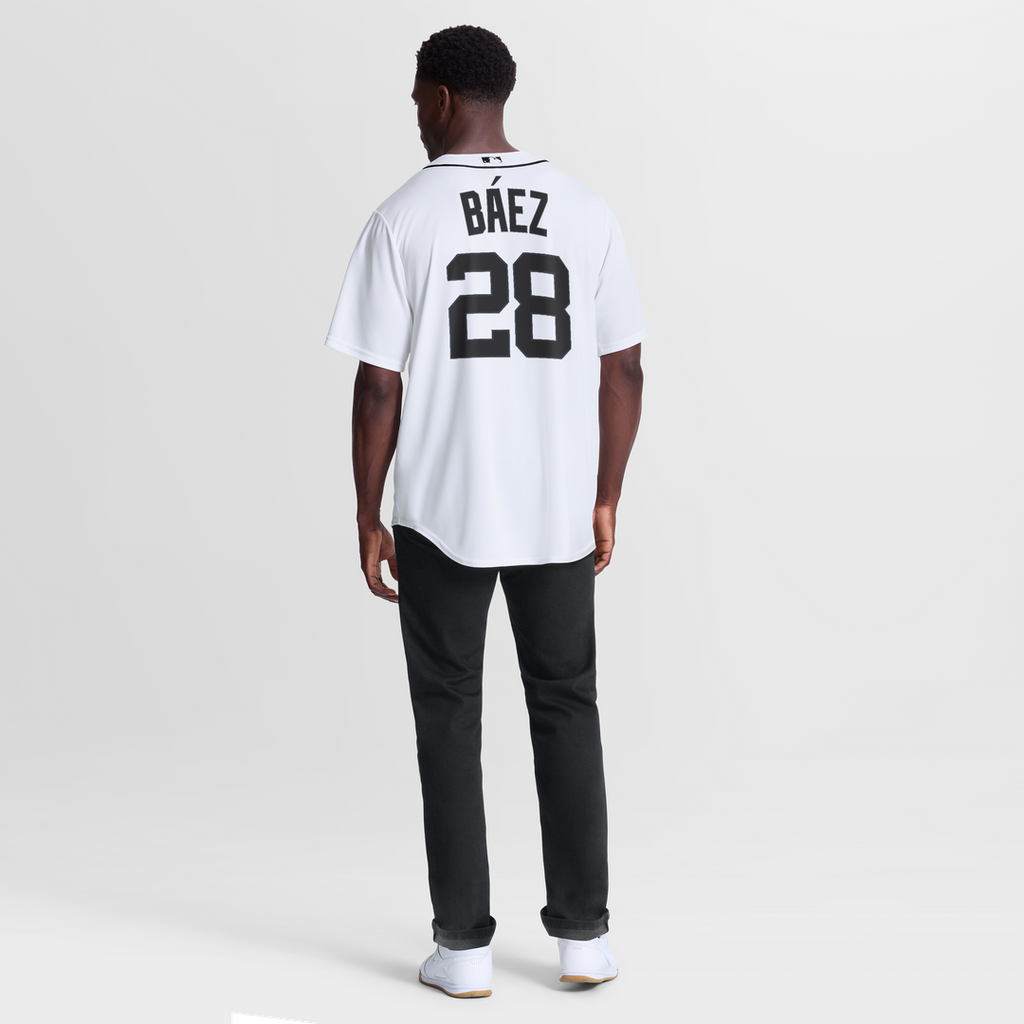 Men's Detroit Tigers Javier Báez White Home Replica Jersey