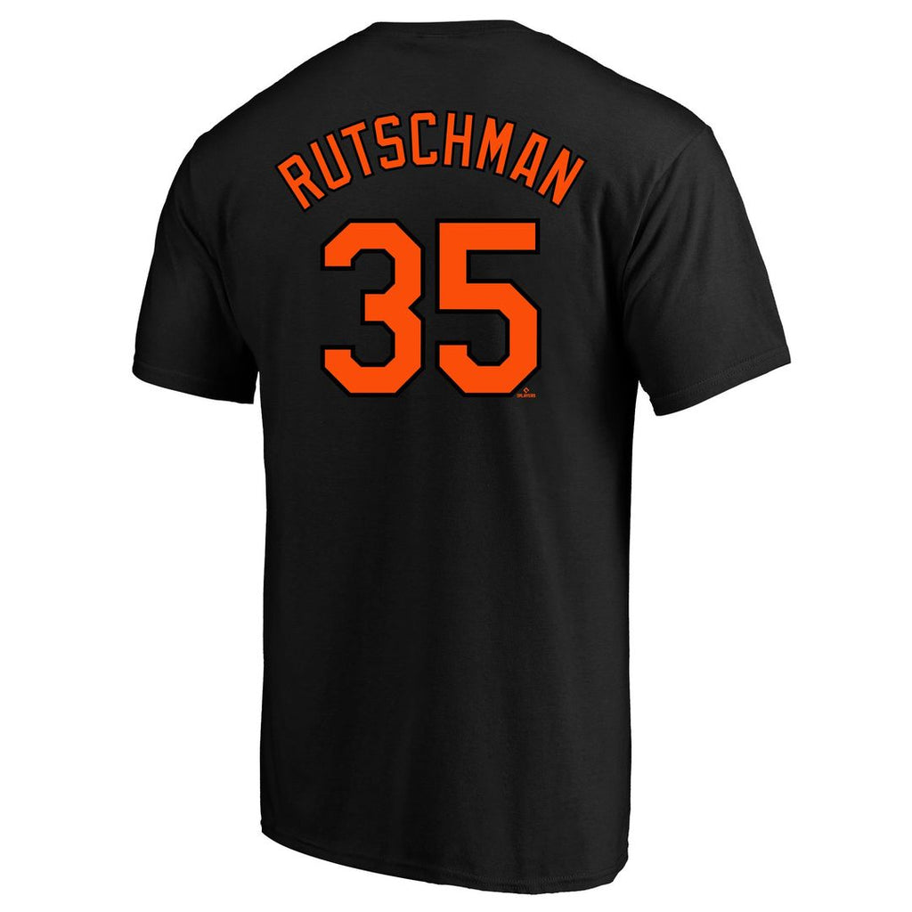 Men's Baltimore Orioles Adley Rutschman Black Big & Tall Name & Number T-Shirt