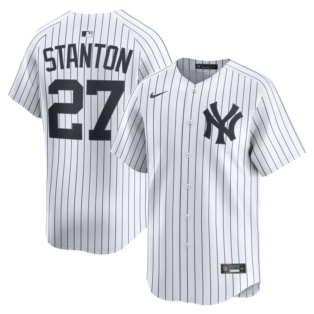 Men's New York Yankees Giancarlo Stanton White Home Player Jersey