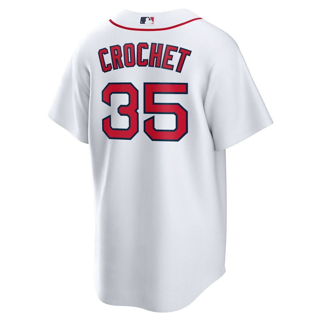 Men's Boston Red Sox Garrett Crochet White Home Replica Jersey