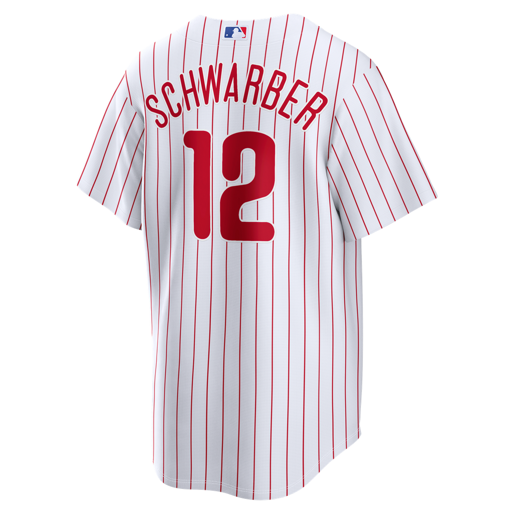 Men's Philadelphia Phillies Kyle Schwarber White Home Replica Jersey