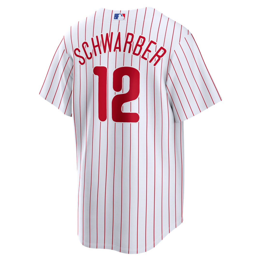 Men's Philadelphia Phillies Kyle Schwarber White Home Replica Jersey