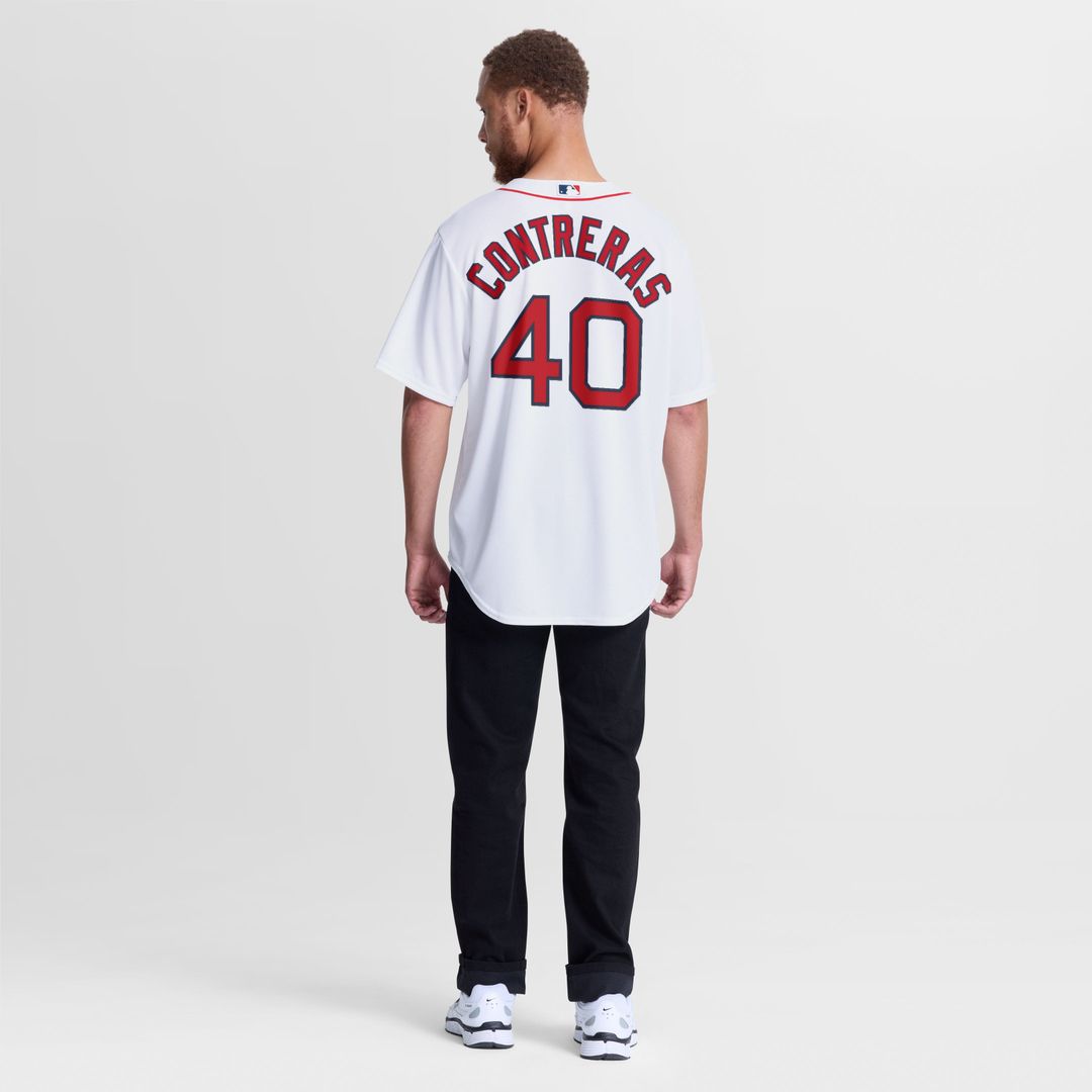 Men's Boston Red Sox Willson Contreras White Home Replica Jersey