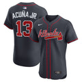 Men's Atlanta Braves Ronald Acuña Jr. Navy Alternate Elite Jersey