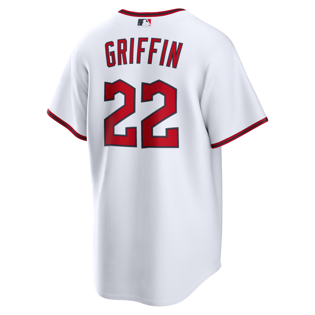 Men's Cleveland Guardians Foster Griffin White Home Replica Jersey