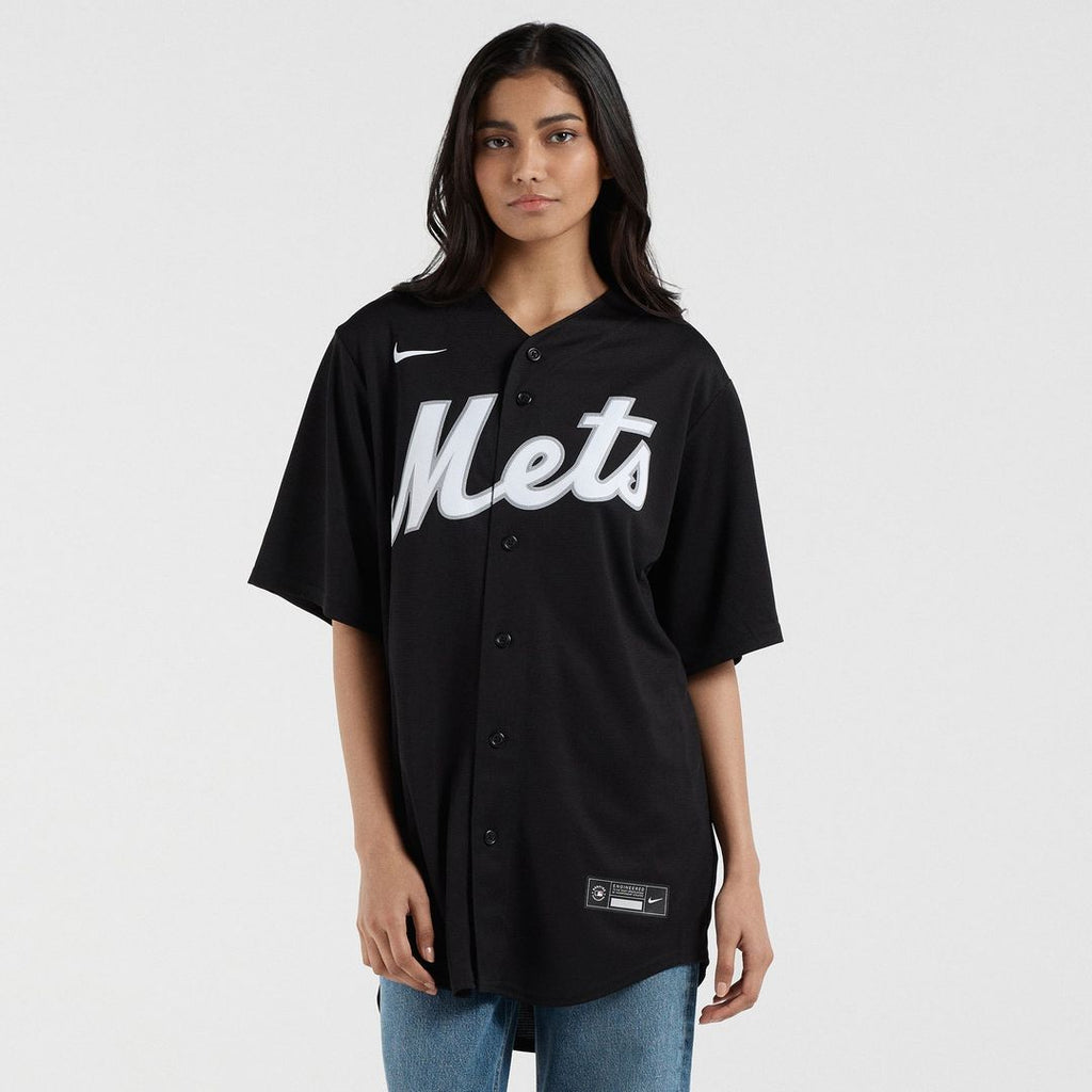 Men's New York Mets Francisco Lindor Black Replica Player Jersey