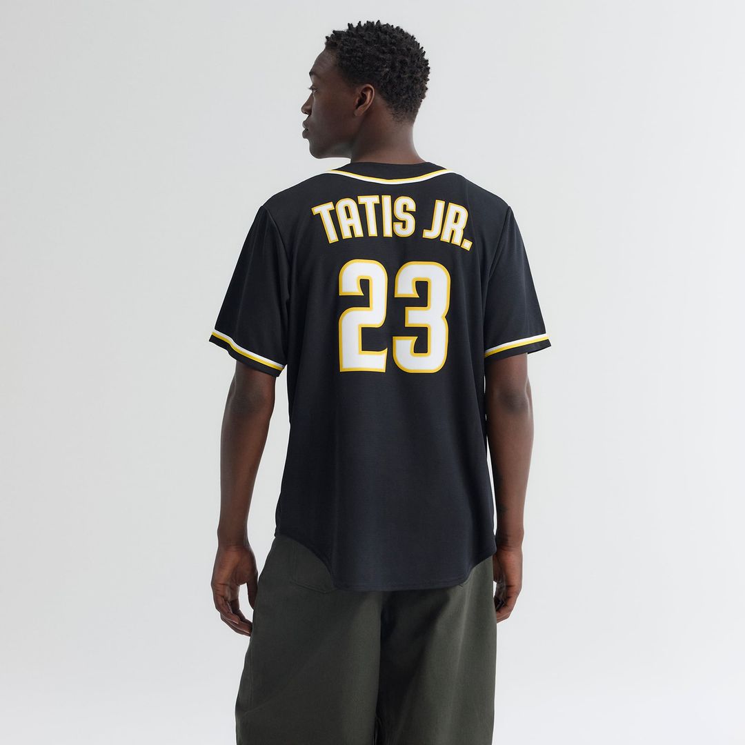 Men's San Diego Padres Fernando Tatis Jr. Fashion Replica Black Out Jersey