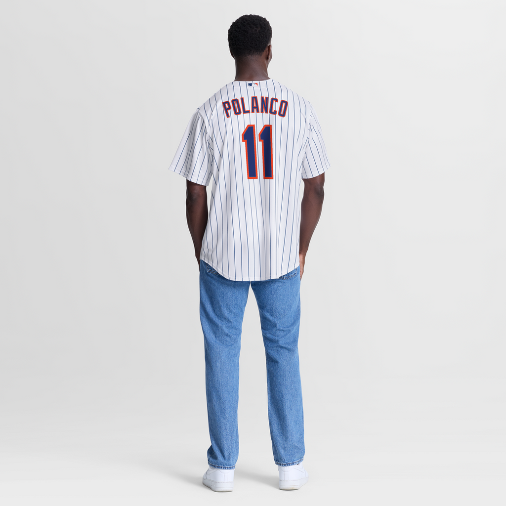Men's New York Mets Jorge Polanco White Home Replica Jersey