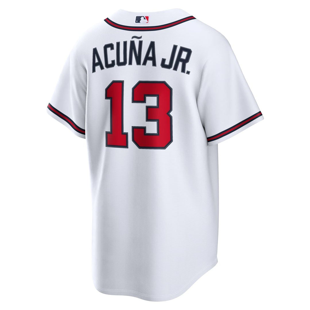 Men's Atlanta Braves Ronald Acuña Jr. White Home Replica Jersey