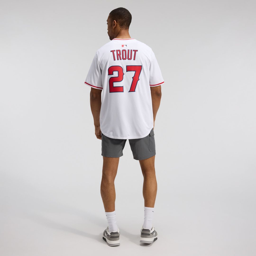 Men's Los Angeles Angels Mike Trout White Home Player Jersey