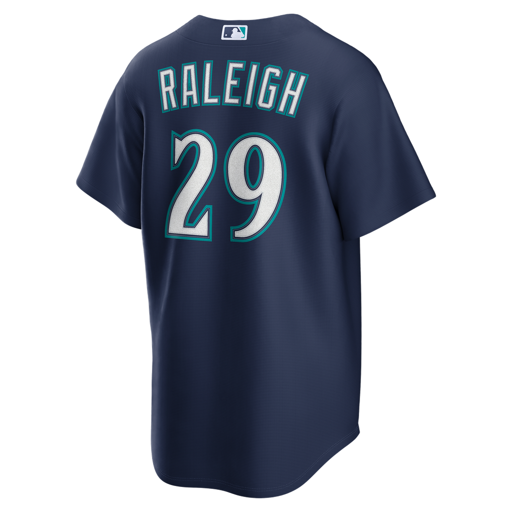Men's Seattle Mariners Cal Raleigh Navy Road Replica Jersey