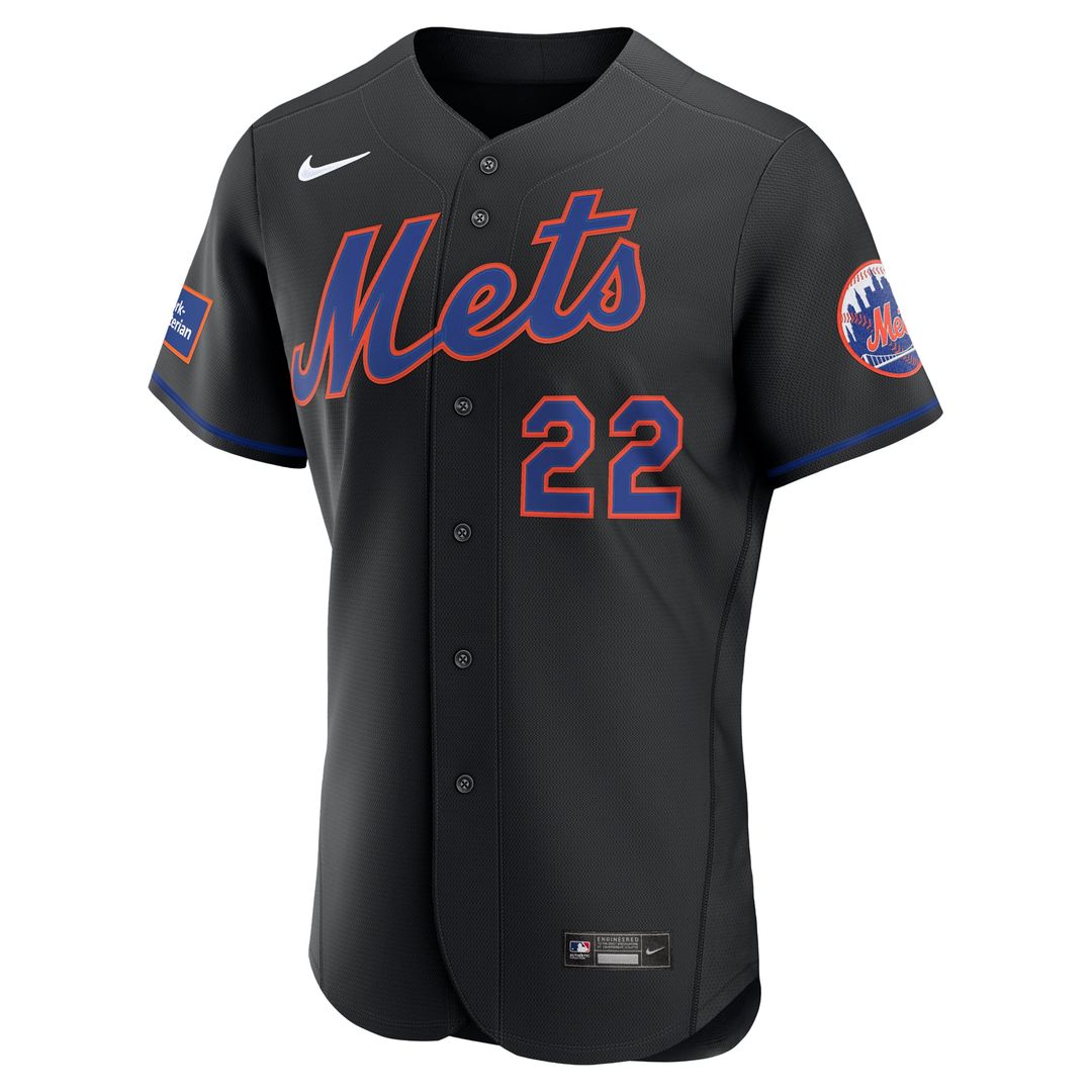 Men's New York Mets Juan Soto Black Alternate Sponsor Patch Jersey