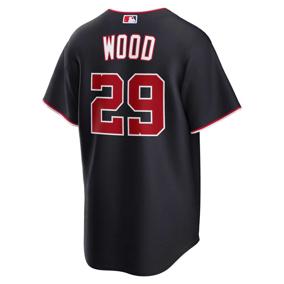 Men's Washington Nationals James Wood Gray Road Replica Jersey