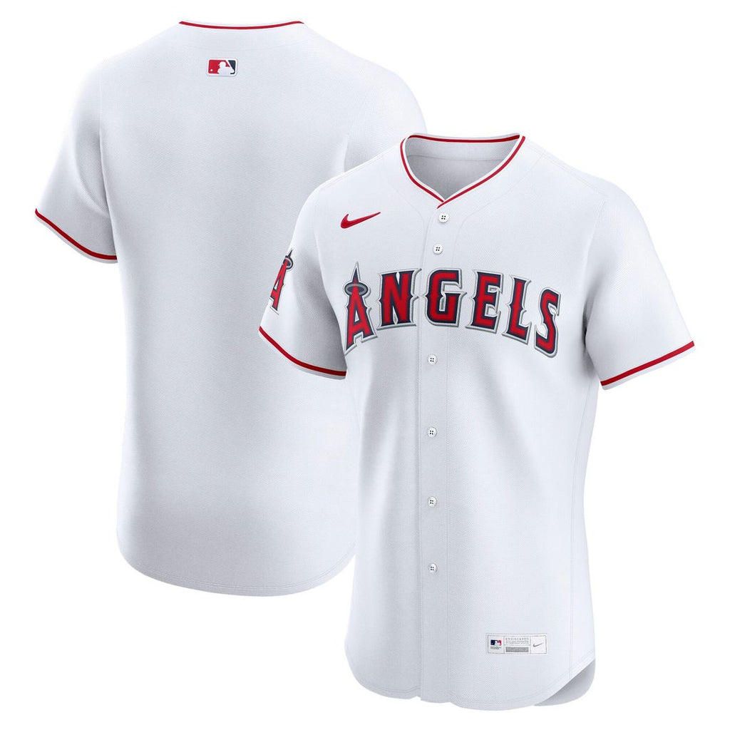 Men's Los Angeles Angels White Home Elite Jersey