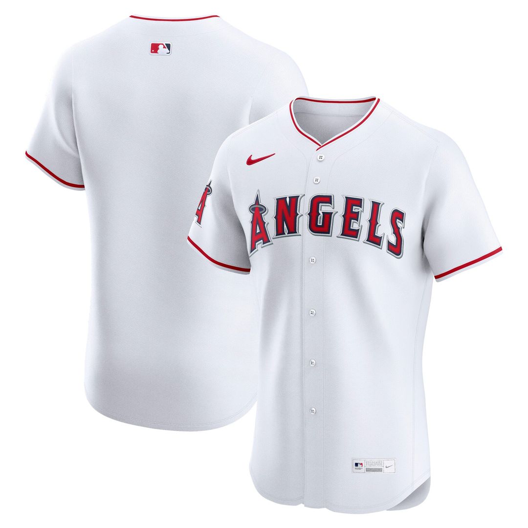 Men's Los Angeles Angels White Home Elite Jersey