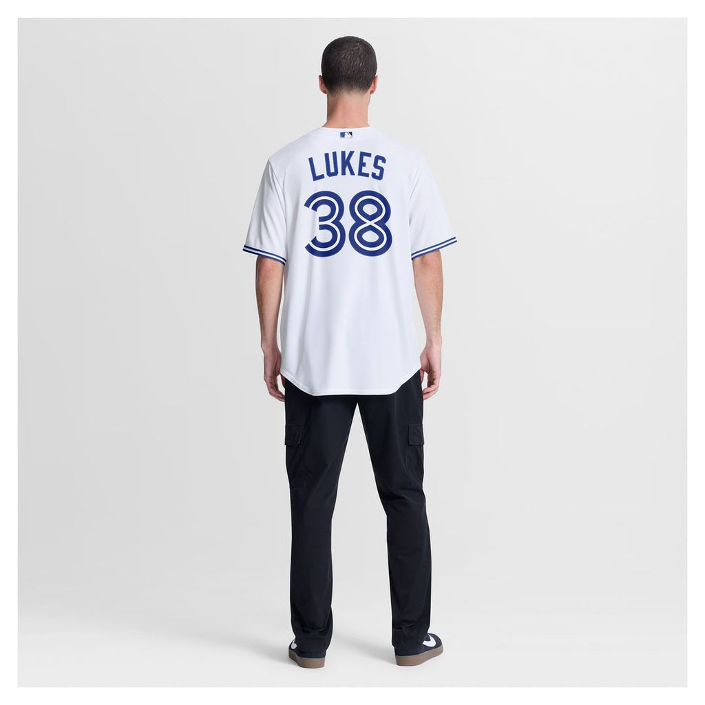 Men's Toronto Blue Jays Nathan Lukes White Home Replica Jersey
