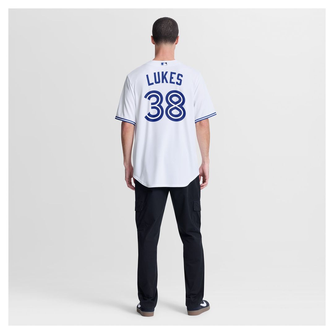 Men's Toronto Blue Jays Nathan Lukes White Home Replica Jersey