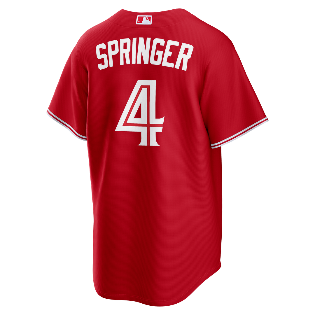 Men's Toronto Blue Jays George Springer Red Canada Day Replica Jersey