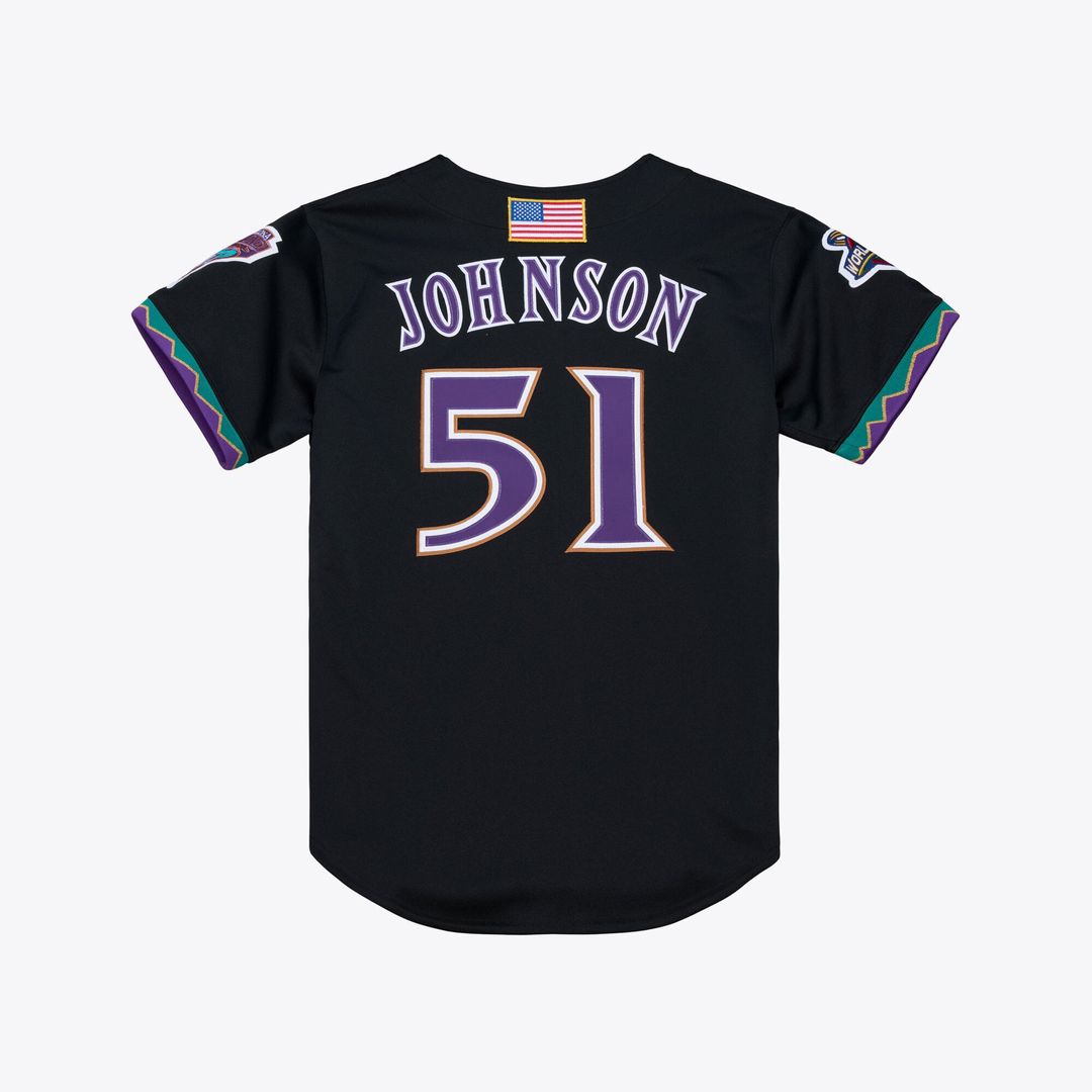 Men's Arizona Diamondbacks Randy Johnson Purple 2000 Throwback Jersey