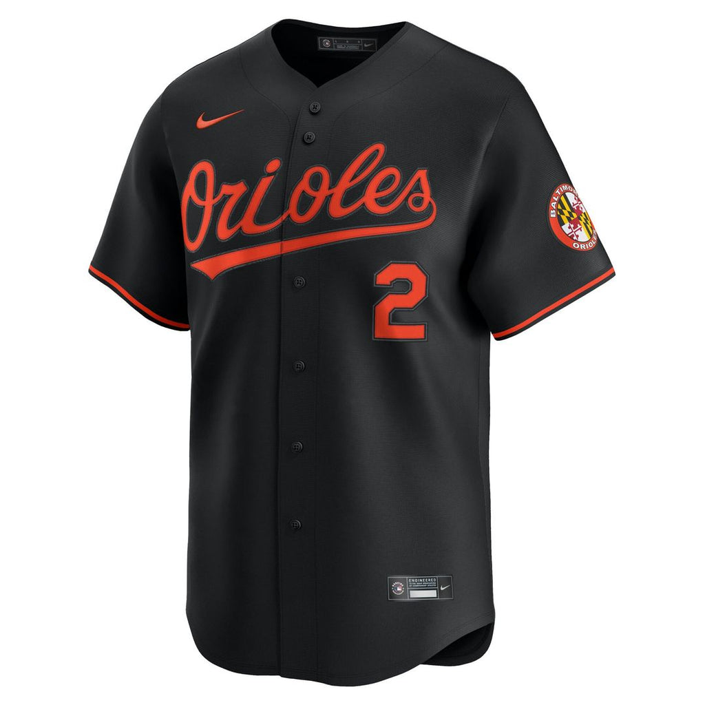 Men's Baltimore Orioles Gunnar Henderson Black Alternate Player Jersey