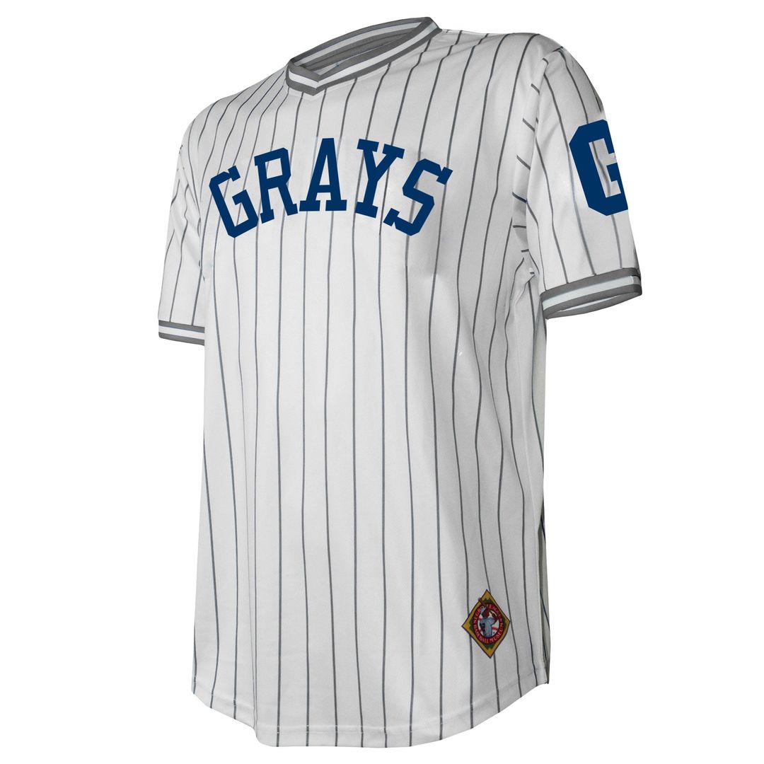 Men's Homestead Grays White V-Neck Jersey