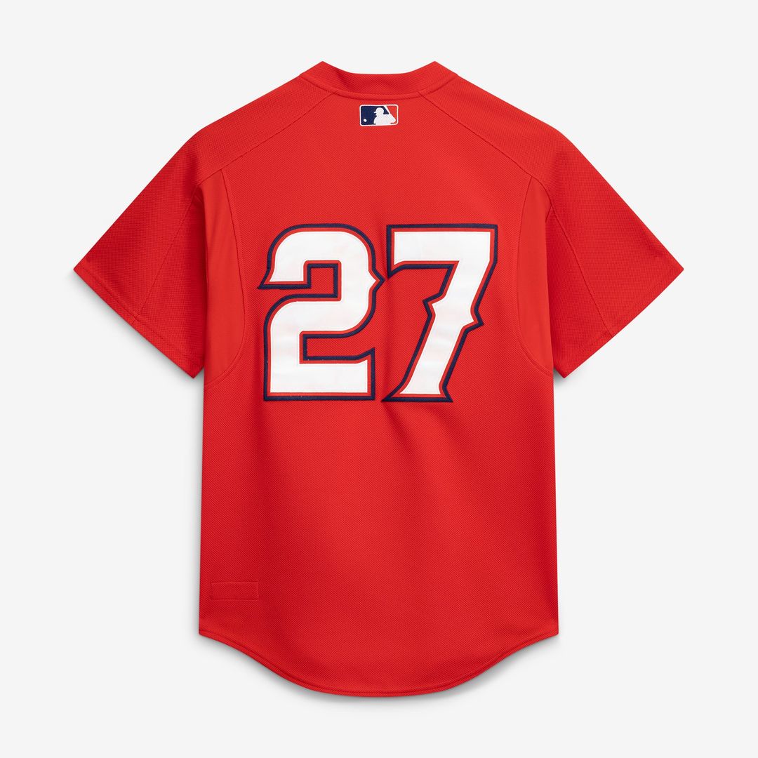 Men's California Angels Vladimir Guerrero Red Batting Practice Jersey
