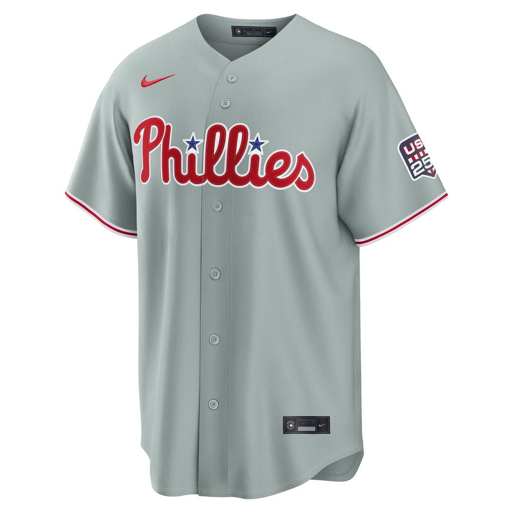 Fourth of July Men's Philadelphia Phillies Cristopher Sanchez Gray USA 250 Stadium Jersey