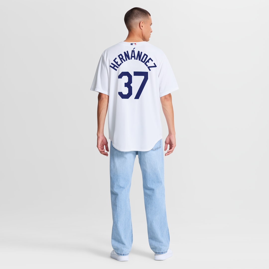Men's Los Angeles Dodgers Teoscar Hernández White Home Replica Jersey