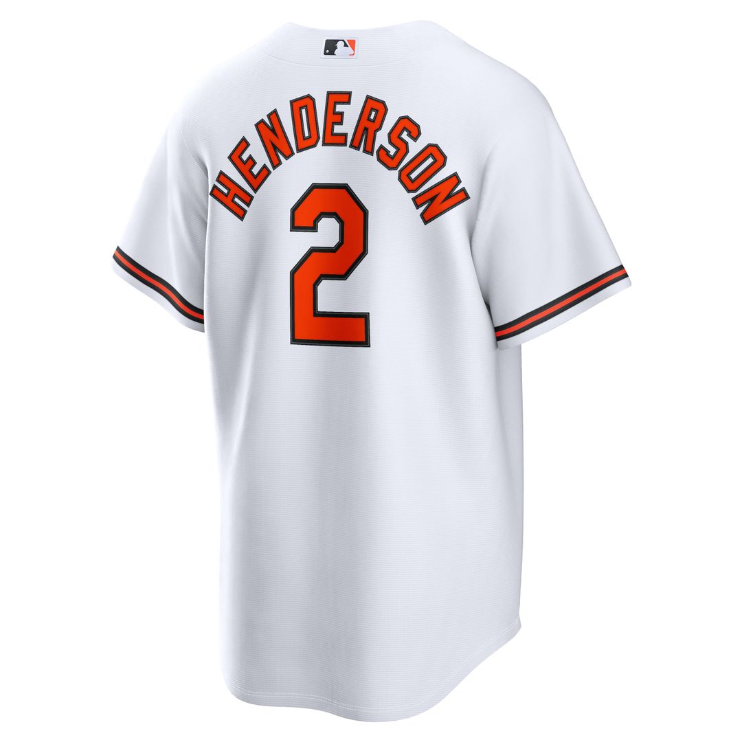 Men's Baltimore Orioles Gunnar Henderson White Home Replica Jersey