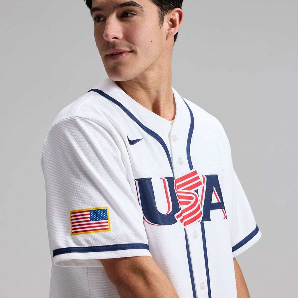 Men's USA Baseball Aaron Judge White 2026 World Baseball Classic Home Stadium Jersey
