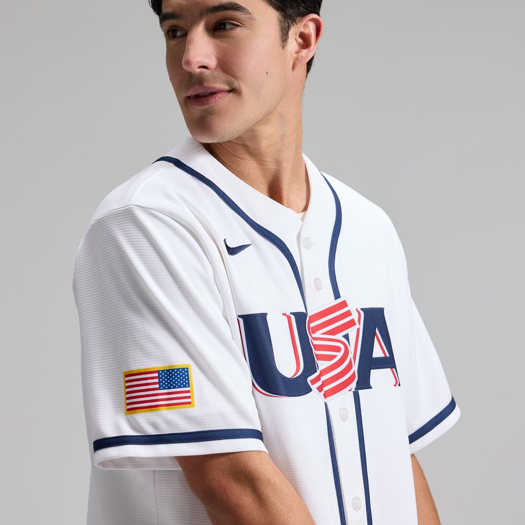 Men's USA Baseball Aaron Judge White 2026 World Baseball Classic Home Stadium Jersey
