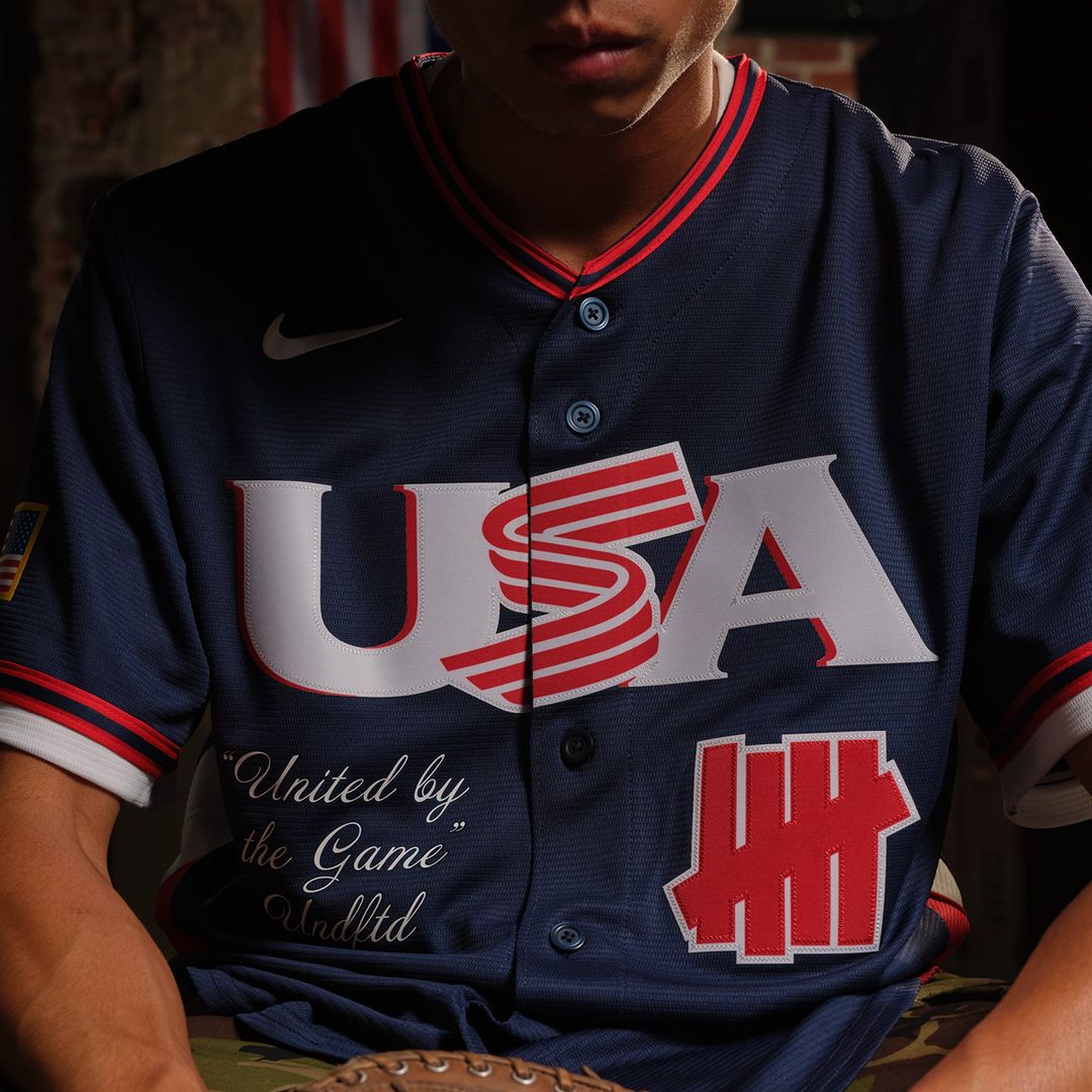 Men's USA Baseball x Undefeated Navy 2026 World Baseball Classic Stadium Jersey