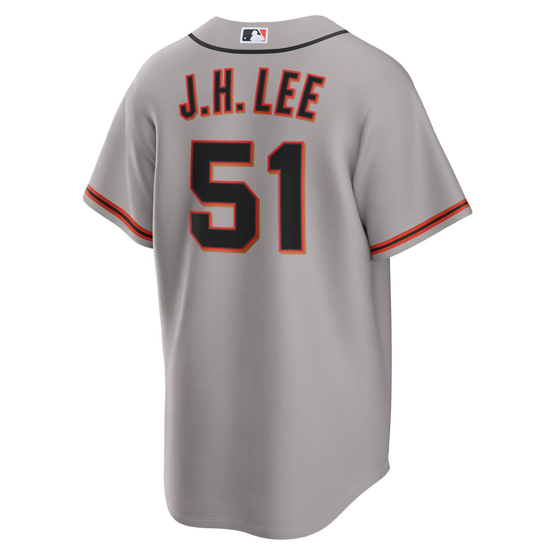 Men's San Francisco Giants Jung Hoo Lee Gray Road Replica Jersey