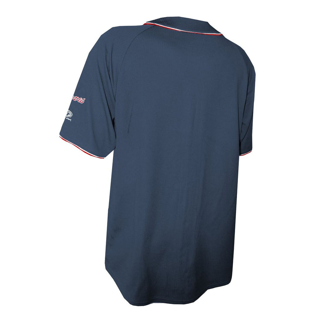 Men's Atlanta Braves Navy Team Color Full-Button Fashion Jersey