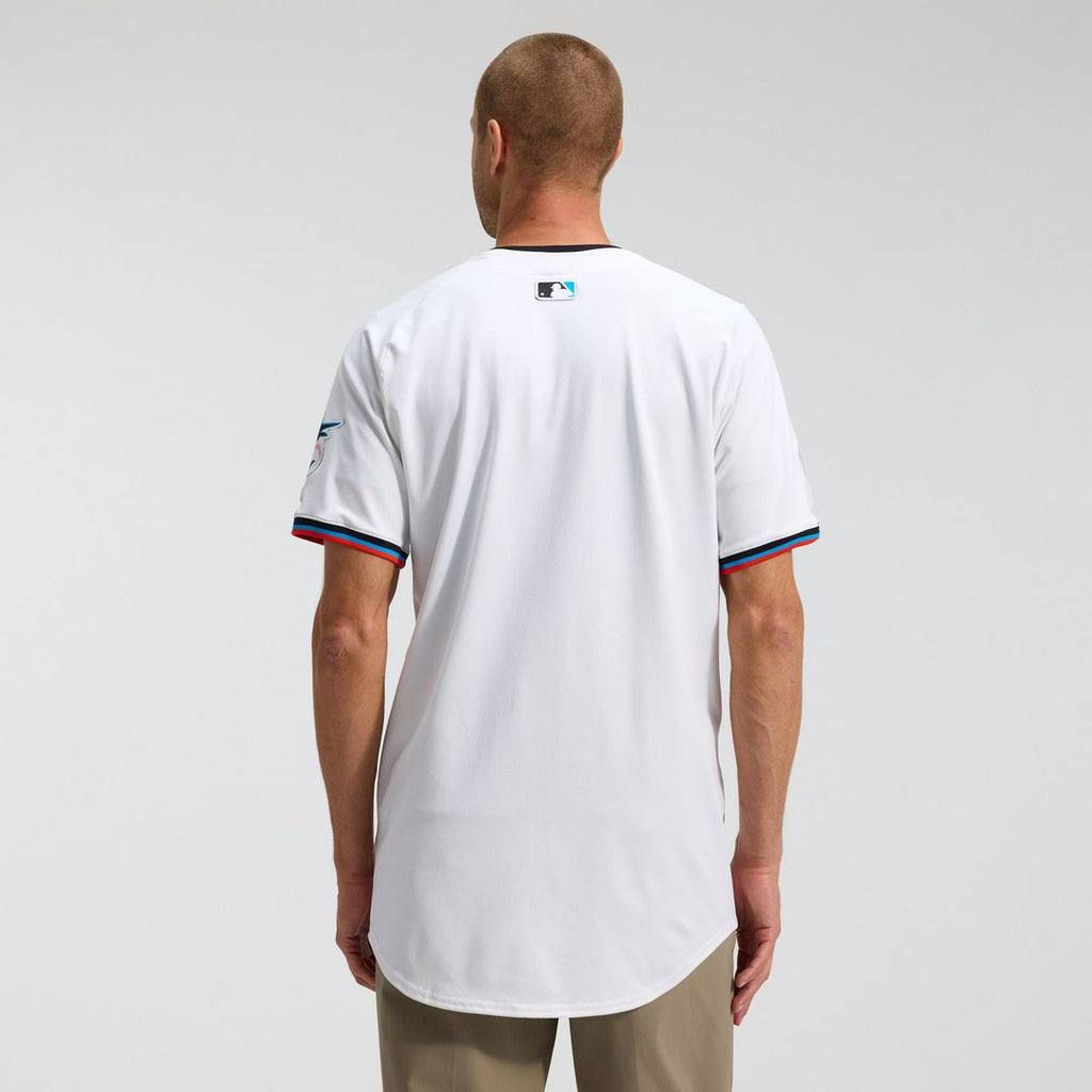 Men's Miami Marlins White Home Elite Jersey