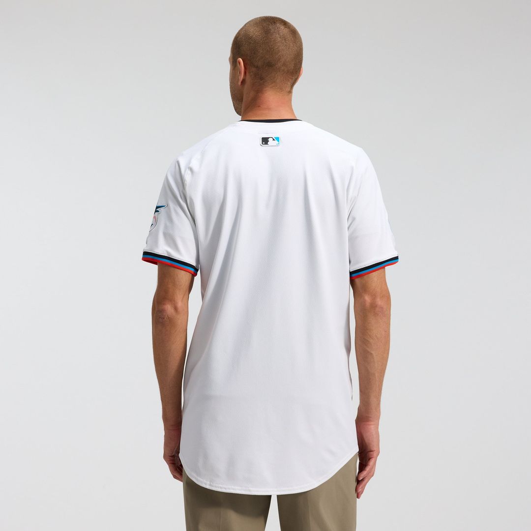 Men's Miami Marlins White Home Elite Jersey