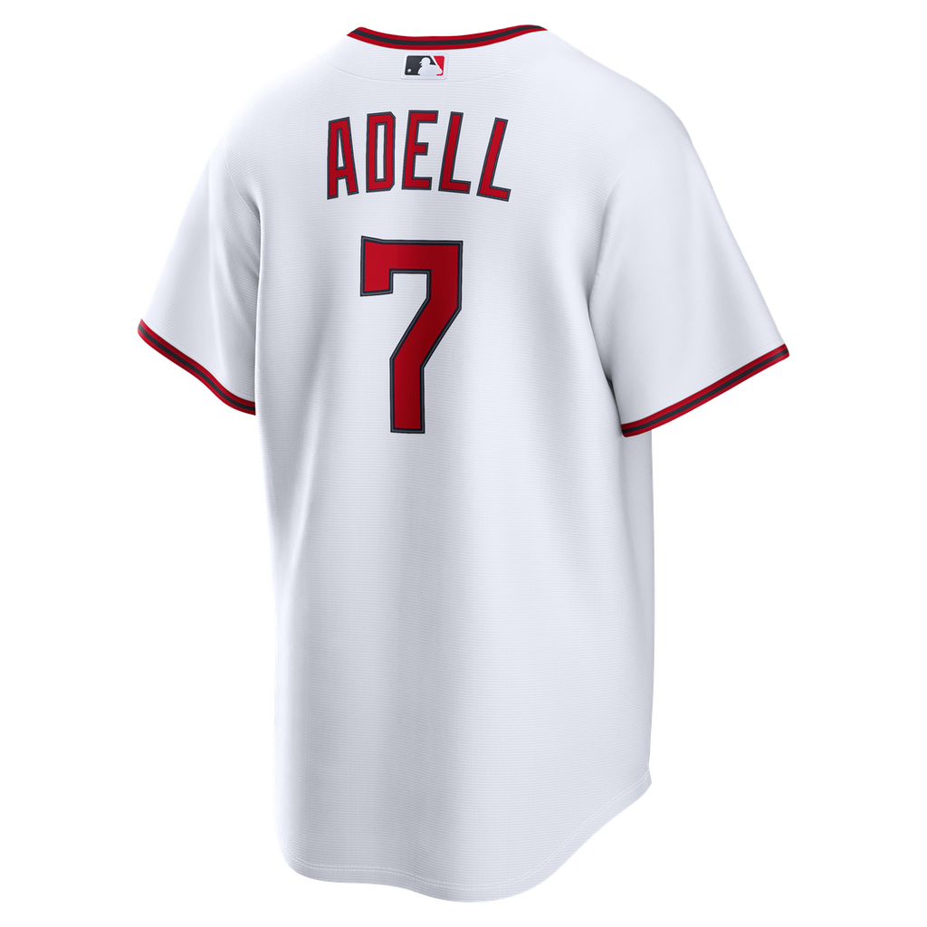 Men's Cleveland Guardians Jo Adell White Home Replica Jersey