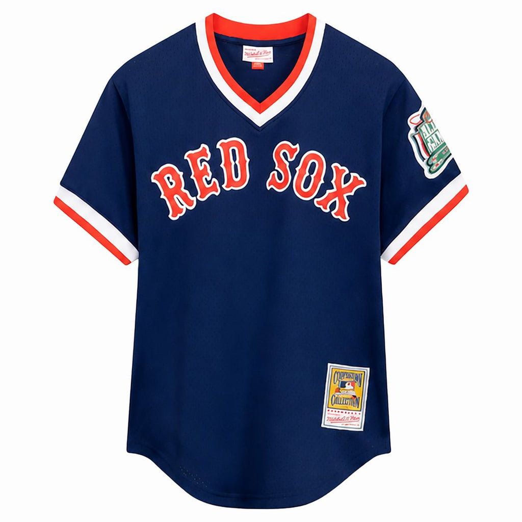 Men's Boston Red Sox Nomar Garciaparra Navy Big & Tall Mesh Batting Practice Jersey