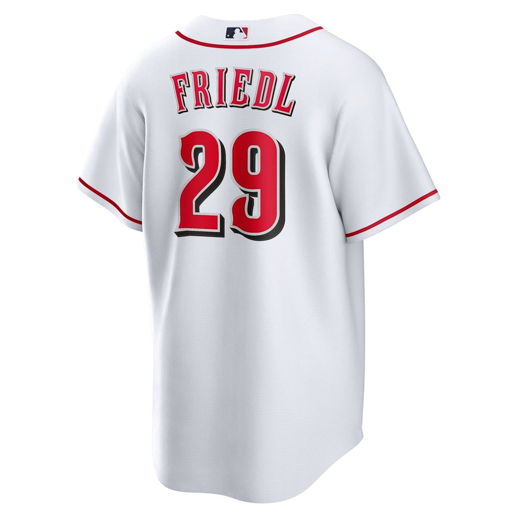 Men's Cincinnati Reds TJ Friedl White Home Replica Jersey
