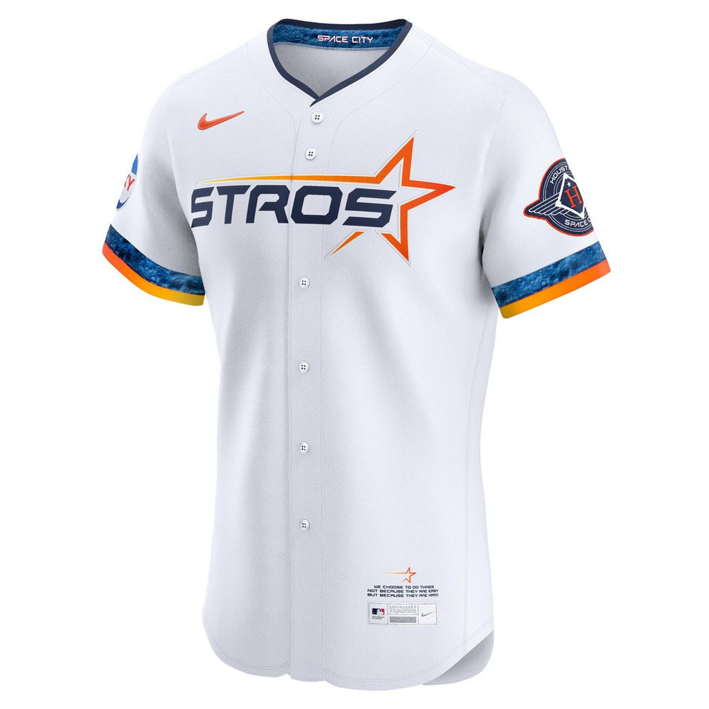 Men's Houston Astros White 2025 City Connect Elite Jersey