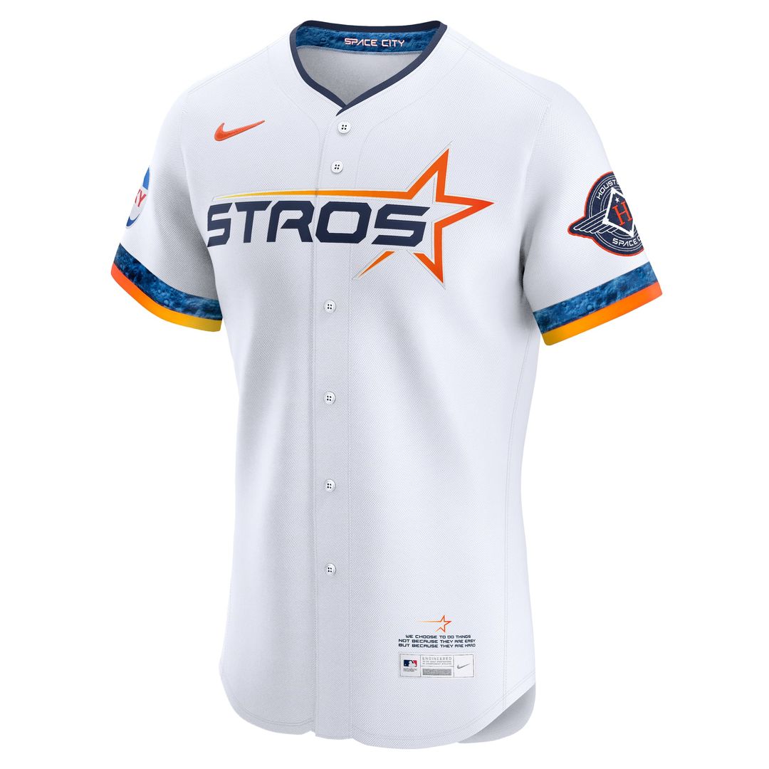 Men's Houston Astros White 2025 City Connect Elite Jersey
