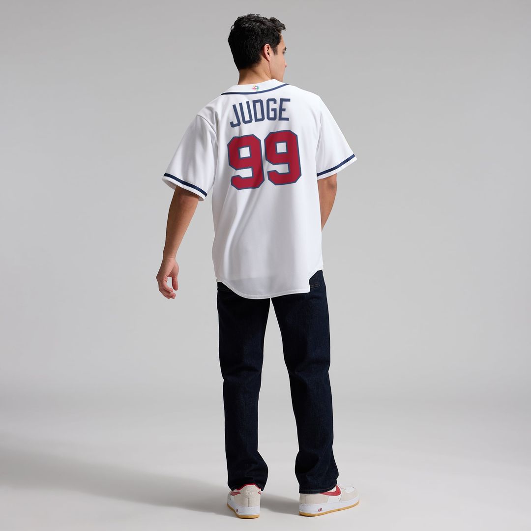 Men's USA Baseball Aaron Judge White 2026 World Baseball Classic Home Stadium Jersey