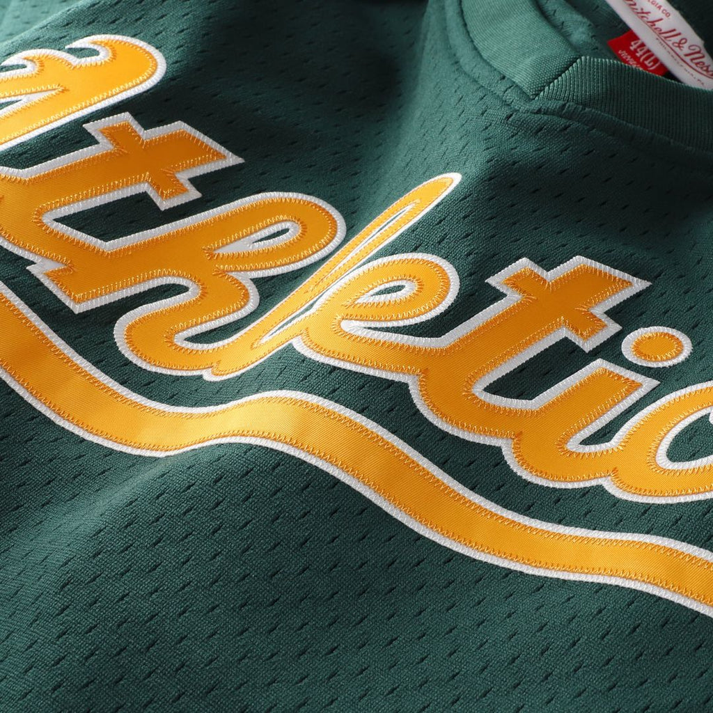 Men's Athletics Rickey Henderson Green Batting Practice Jersey