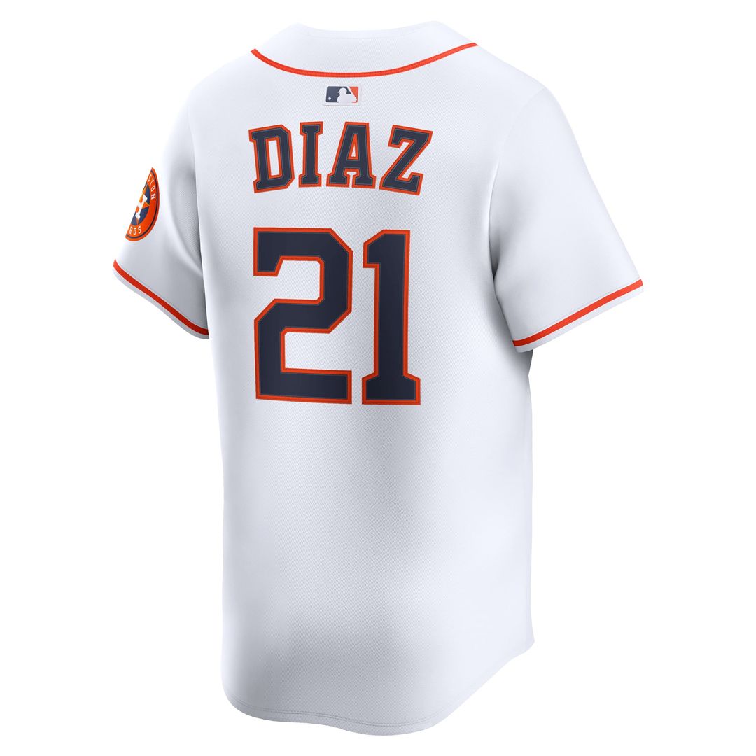 Men's Houston Astros Yainer Diaz White Home Player Jersey