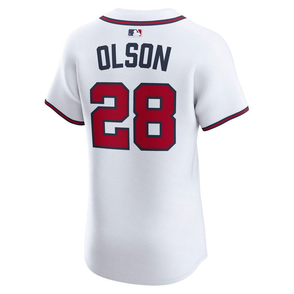 Men's Atlanta Braves Matt Olson White Home Elite Player Jersey