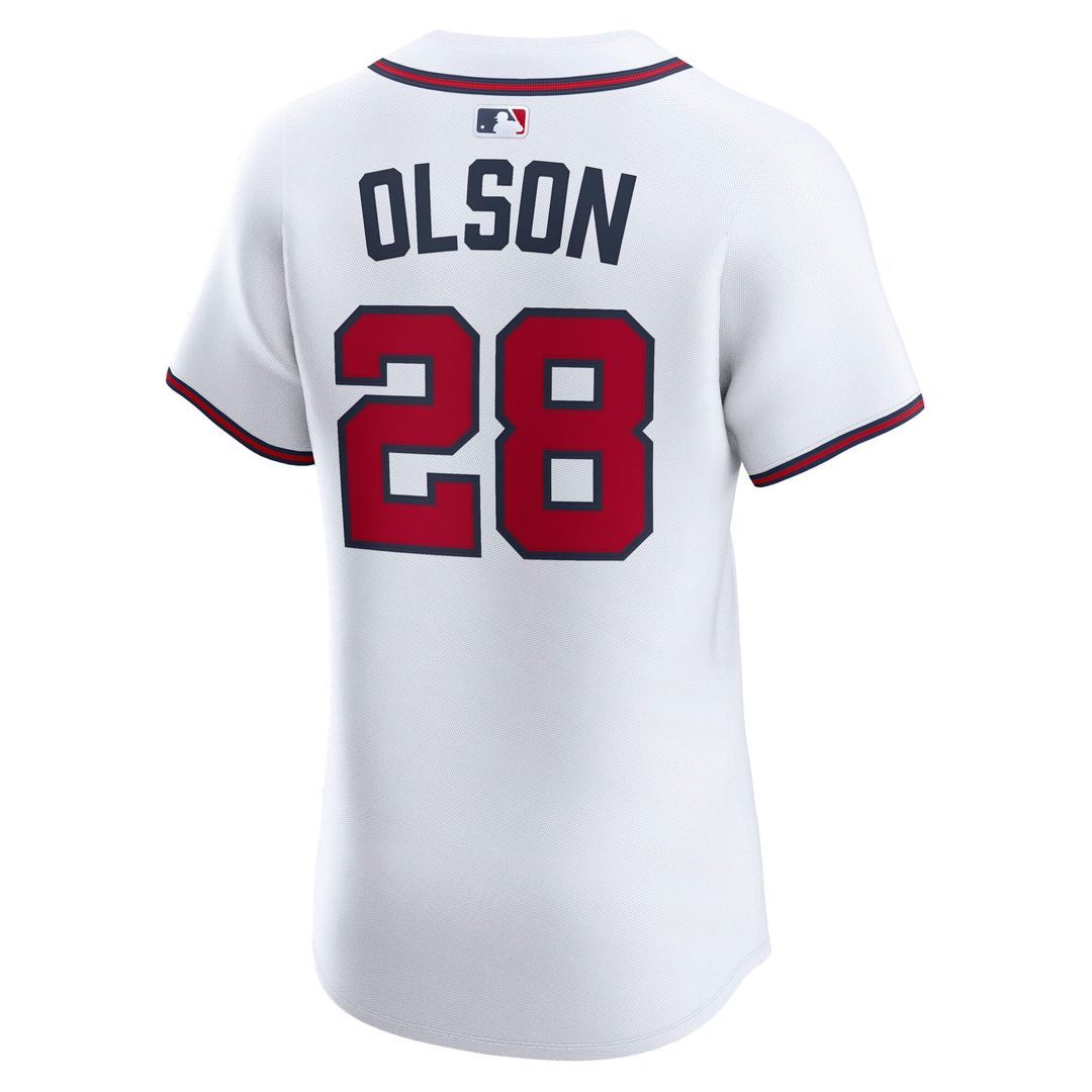 Men's Atlanta Braves Matt Olson White Home Elite Player Jersey
