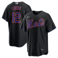 Men's New York Mets Francisco Lindor Black Alternate Replica Jersey