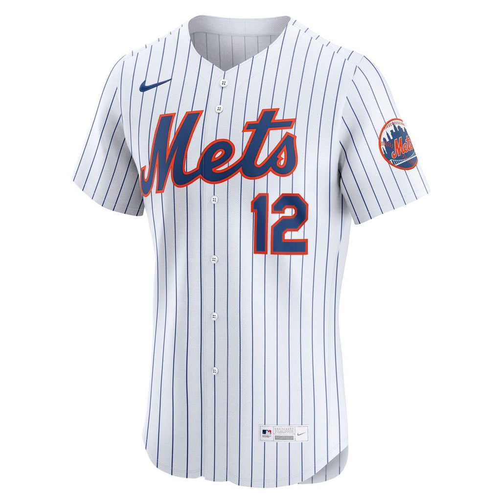 Men's New York Mets Francisco Lindor White Home Elite Player Jersey